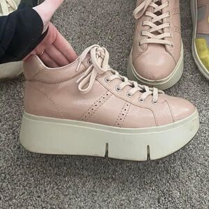 Naked Feet Leather Platform Sneakers